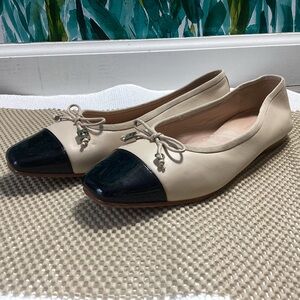 Kate Spade Black and Cream Ballet Flats